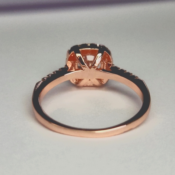 NEW Rose Gold Diamond Halo Engagement Ring - Picture 4 of 5